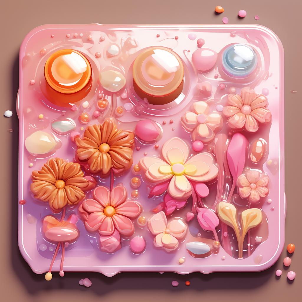 Resin mold filled with embellishments