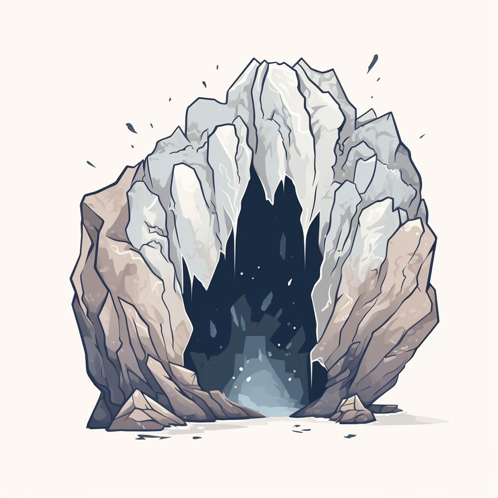 A clean canvas with a lightly sketched geode design