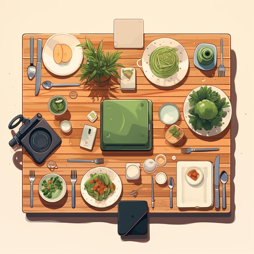 A table with all the necessary materials neatly arranged
