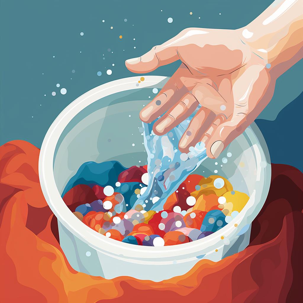 Close-up of resin being mixed in a container