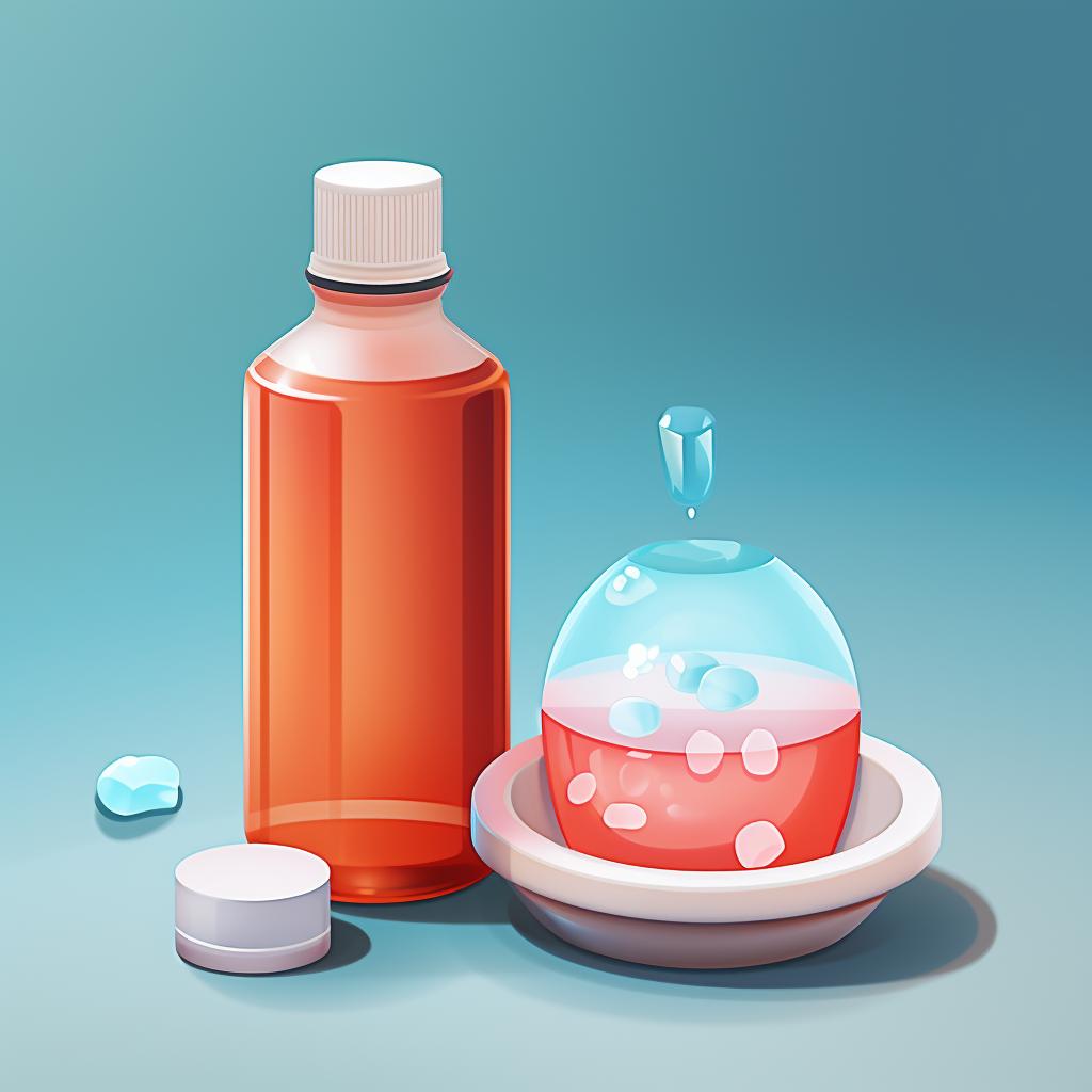 A clean, fully cured silicone mold next to a bottle of resin