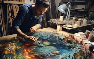 What are some unique resin art techniques that I can try?