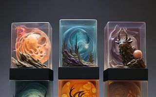 What are the various types of finishes available for resin art?